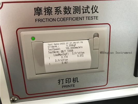 ASTM COF Tester Plastic Films Coefficient Of Friction Tester
