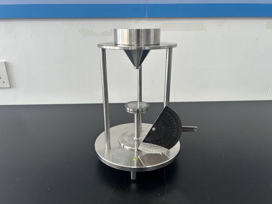 Meting van de poederstandhoek Poederstroommeter / Poedervloeistofanalysator