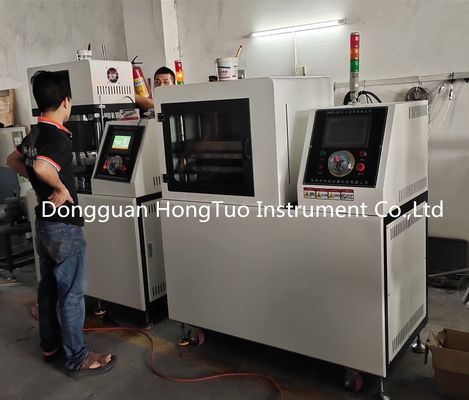 PLC touchscreen kleine platte vulkaniseringsmachine voor PE-plastic 5-30 ton capaciteit
